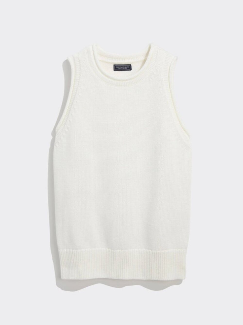 vineyard vines Katie Cotton Rollneck Sweater Tank XS NWT